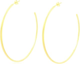 Maxi Brinco de Argola quadradinha Folheado a Ouro 18k