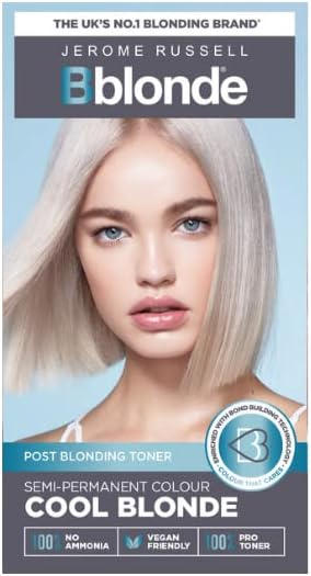 Bblonde Cool Blonde Post Blonding Toner - Semi Permanent Hair Dye Kit for Pre Lightened & Blonde Hair with Brazil Nut Oil, No Ammonia & Vegan