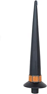 Creative Co-Op Unscented Witch Hat Shaped Taper Candle, Black and Orange