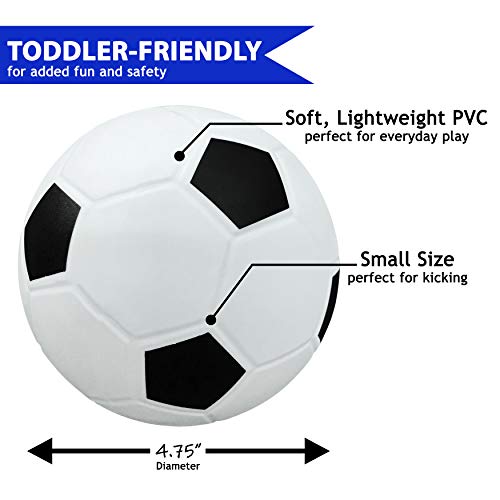 3-Pack Mini Soft Kids Soccer Ball - Soccer Balls For Toddlers & Babies - Perfect For Developing Motor Skills And Safe Play Indoors And Outdoors -Toddler Soccer Goal Toys & Baby Soccer Goals #TOP1