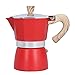 Ekspres do kawy na kuchence, kolorowy kubański ekspres do kawy 4 filiżanki Moka Pot Klasyczny włoski garnek do espresso do cappuccino(Red)