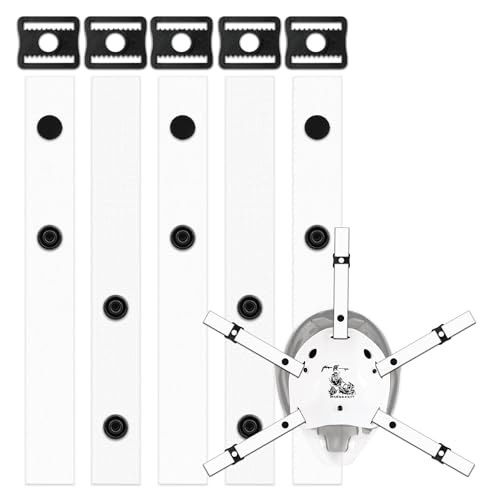 Hagan Hockey Goalie Helmet Mask Strap Kit Replacement Straps â€“ Heavy Duty Adjustable Nylon Straps, and Strong Sectional Connectors Designed for Secure, Comfortable Fit White
