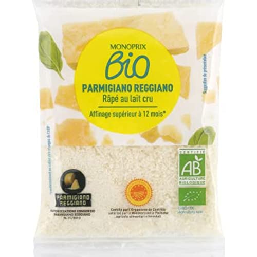 Monoprix Bio Parmigiano Reggiano râpé bio AOP - Le sachet de 50g