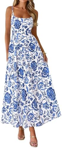 PRETTYGARDEN Womens 2026 Spring Boho Maxi Dress Eyelet Floral Lon...