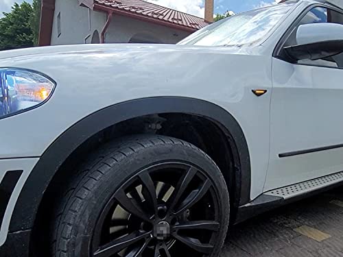 Ijdmtoy Clear Lens 20-Smd Sequential Flash Amber Led Front Fender Side Marker Light Assembly Compatible With Bmw X3 X5 X6, Replace Oem Clear Sidemarker Lamps #TOP7