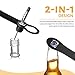 Remerry 4 Pcs Bottle Opener and Pour Spout Remover Flat Bar Key Stainless Steel Bar Speed Opener for Wine Bottle Double Ended Beer Bartenders Kitchen (Black)
