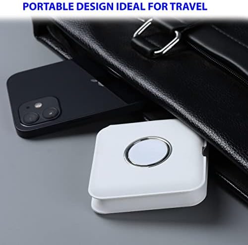 Wireless Charger, BAMEEY Mag-Safe Duo Charger, Foldable Duo Wireless Charging Pad, Portable 2 in 1 Foldable Charging Dock for Samsung S22/S21 & Iphone 14/13/12, iWatch7/6/5/4/3/2 Airpods2/3/Pro(White)