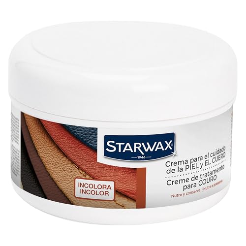 STARWAX Crema per la cura della pelle e del cuoio - Nutre e conserva flessibilità e lucentezza - Con lanolina e olio di zampa di bue - Incolore - Penetra in profondità - Made in France - 150ml