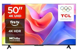TCL 50PF650K 50-inch 4K Ultra HD, HDR TV, Smart LED Fire TV (Dolby Vision, Dolby Atmos, DTS, HDR 10, Alexa built-in, Airplay2, Miracast)