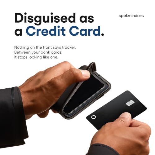 SPOTMINDERS Apple MFi Certified Credit Card Wallet Tracker PRO 4-Pack (iOS Only) Works with Apple Find My Rechargeable Tracking Card for Wallet IP68 0.07in Slim iPhone Item Finder for Luggage or Car by Spotminders. - Used condition - US$110.37