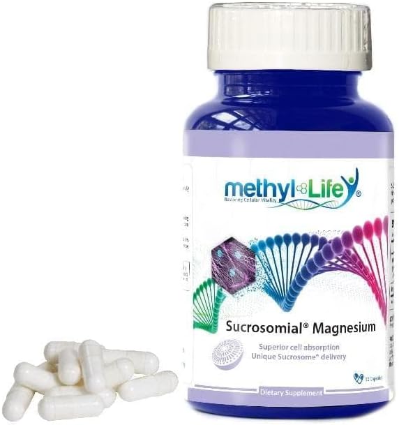 Methyl Life Sucrosomial Magnesium - Bioactive Magnesium for Optimum Cellular Absorption - 90 320 mg Capsules