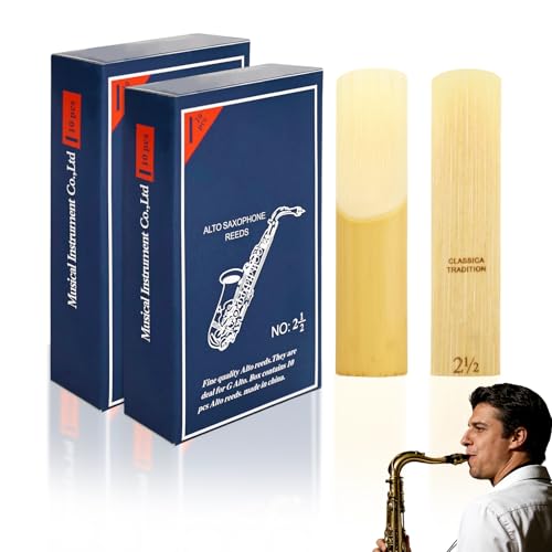 bssmmai 20 Stück Altsaxophon Blätter 2 5 Saxophon Blätter 2 5 Klarinettenblätter