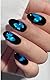 JMEOWIO Nagelfolie UV Härtend Blaues Katzenauge Schmetterling UV Gel Nail Strips Nagelsticker Nagelaufkleber Nail Art Dekoration Nageldesign Zubehör