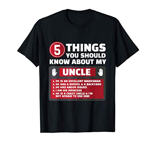 Funny Uncle Facts Gag Sarcastic Cool Niece And Nephew gifts Camiseta