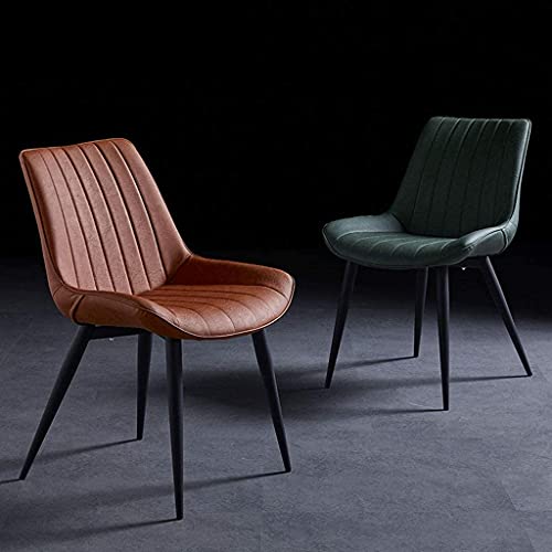 Dining Room Chairs Set Living Room Accent Chair Modern Dining Chairs Set Side Chairs Kitchen Chairs With Leather Padded Seat High Back And Sturdy Chrome Legs Chairs For Living Room (Color : Black (Co #TOP7