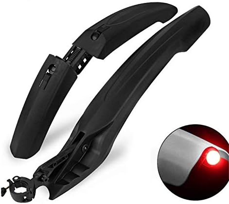 バイクマッドガード、マウンテンバイクフェンダー用マッドガード クイックリリース 自転車フェンダー リアライト付き サイクリングウィン