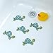 SlipX Solutions Adhesive Bath Treads, Turtle Tub Tattoos, Non-Slip Traction to Bathtubs, Showers & Other Slippery Spots (Kid Friendly, 5 Pieces, Reliable Grip)