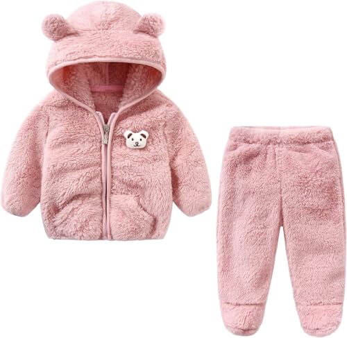 Image of NAMAN Soft Fleece Hooded Long Sleeve For New Born Baby Winter Wear Keep Warm Baby Clothing Sets ||For Baby Boys and baby Girls Unisex Suit Infant Clothes First Gift.