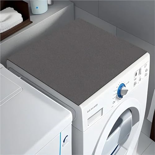 ANQKYO Washer And Dryer Top Cover Super Absorbent Coffee Tableware Dish Draining Mat Machine Washable Quick Dry Drainer Mats Washing Machine Mat Cover Home Decor(Dark gray,60x60cm) - Image 2