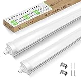 ALUSSO 2 Stück LED Feuchtraumleuchte 117CM, 36W 4320LM LED Röhre 4000K, IP65 Wasserfest Feuchtraumlampe Werkstatt Deckenleuchte für Garage,Keller,Werkstatt,Feuchtraum,Bad,Büro,Warenhaus