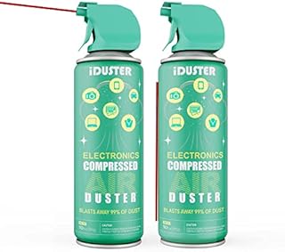 iDuster Compressed Canned Air Duster 152a - Computer Keyboard Cleaner Air Spray, 2 Count