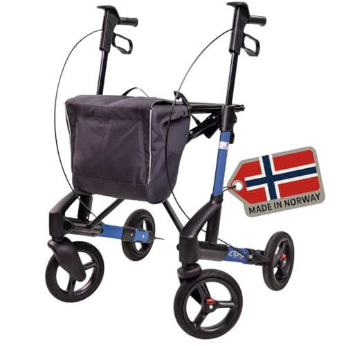 TOPRO Troja 5G "Black Series" Rollator (Modell 2025) | Faltbarer Premium Rollator mit integrieter Ankipphilfe | Geeignet für Indoor und Outdoor | 7 Jahre Garantie (Ozeanblau, M)