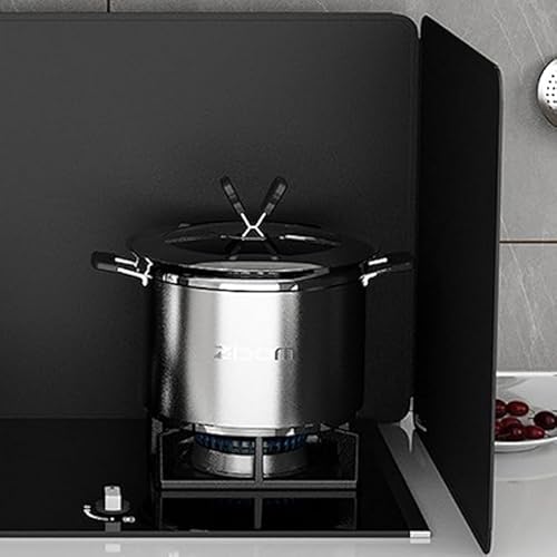 Miniatura 7 de Protección Contra Salpicaduras Para Pared De Cocina, 4 Lados, Plegable, Antiadherente, Chapa De Metal Galvanizado, Para Sartén 76 X 30 X 30 Cm , Color Negro
