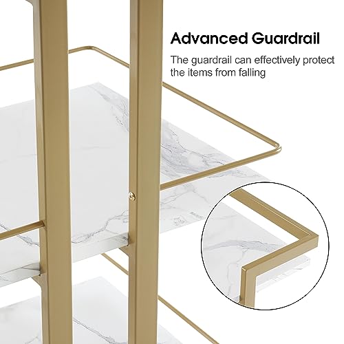 Barberpub Utility Manicure Trolley Metal Storage Rolling Barber Cart With Wheels Multi-Purpose Rack Heavy-Duty Trolley 2033 (White) #TOP2