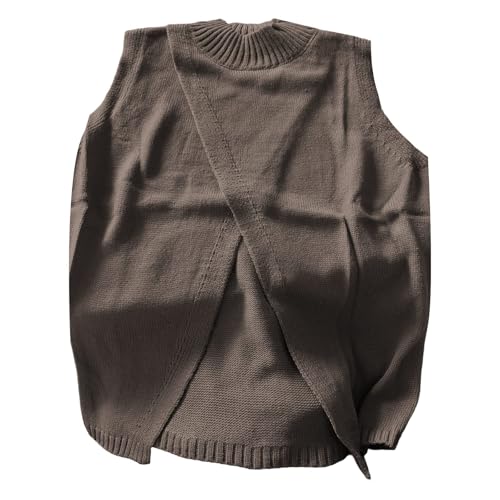 Top de punto de color liso elegante sin mangas y ajustado 4