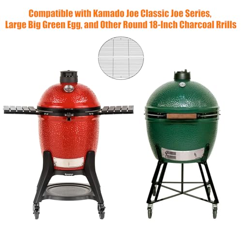 Skyflame 18" Half-Moon Cooking Grate, 2-Pack Stainless Steel Grill Grate Compatible with Kamado Joe Classic Joe Series, Large Big Green Egg and Other Round 18-inch Charcoal Grills by Skyflame - Image 4