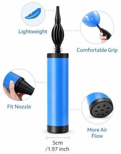 Image of Balloon Blower Pump Manual Machine (1PC Pack) | Balloon Inflator Pump for Latex Balloon, Foil, Air Balloon, Birthday Party or Any Decoration | Multicolour, Plastic, Portable, Lightweight