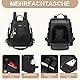 Eshow Rucksack Damen Klein, Anti-Diebstahl Elegant Cityrucksack Tagesrucksack, Kleine 3 in 1 Rucksackhandtasche für Mädchen Und Frauen, Rucksacktasche Modern für Pendeln Schule Arbeit Reise Schwarz