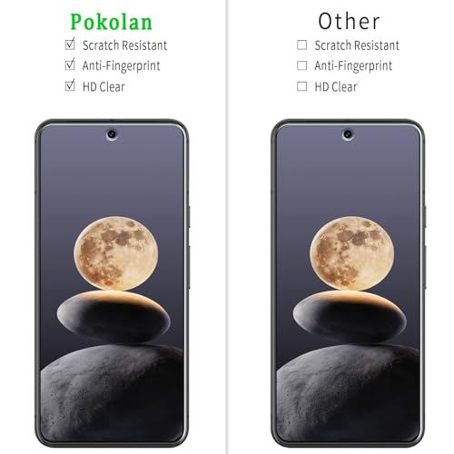 Pokolan 2+2 Pack Screen Protector for Google Pixel 8 Tempered Glass, With Camera Lens Protector, 9H Hardness, No Bubbles, Anti-Scratch, Ultra Resistant - Image 2