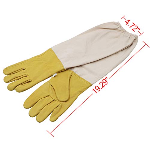 MUDUOBAN Beekeeping Supplies 11pcs Beekeeping Tools Kit for Beekeeper Bee Hive Smoker/Bee Brush/Beekeeping Gloves/Queen Bee Cage/Beehive Frame Gripper - Thumbnail 3