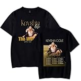 keyshia Cole The Way it is Tour T-Shirts Merch Women Men Clothes Trend Casual Short Sleeve Top (Black,3X-Large)