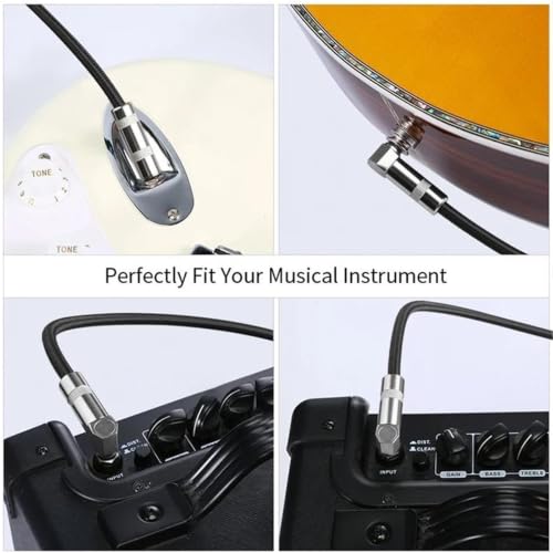 Cable de audio para guitarra que evita enredos, conector 6,35 mm estable y portátil 5