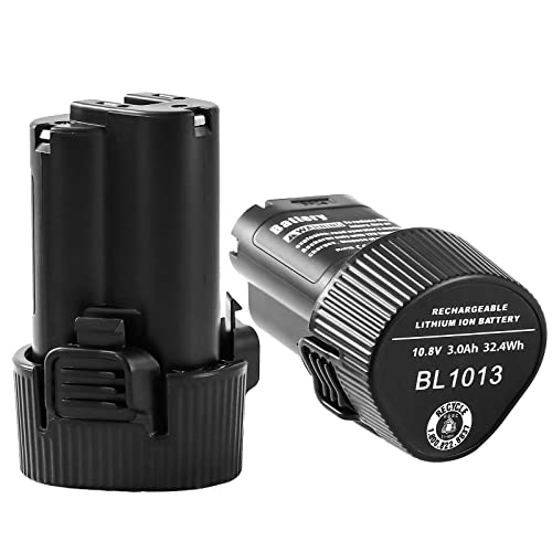 3000mAh BL1013 Lithium-ion Battery Replacement for Makita 10.8V Battery BL1014 DF030D DF330D LCT203W Cordless Tool Battery 2 Pack