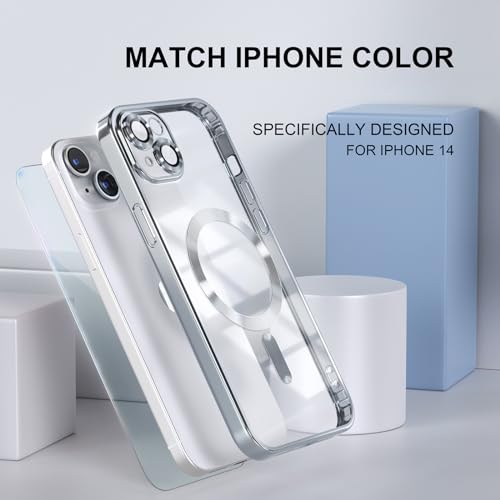 Image of Misea Magnetic for iPhone 14 Case Compatible with MagSafe Silver