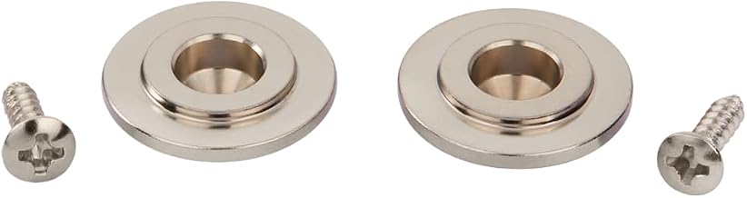 KAISH Stainless Steel 2-Pack Vintage Style Round Bass String Guides Steel Bass String Retainers String Trees for Jazz/J Bass Precision/P Bass Nickel