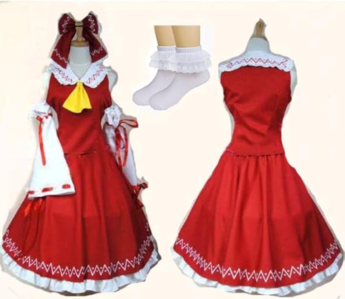Amazon.co.jp: [きせき]博麗霊夢 コスプレ 衣装 靴下付き ハロウイン