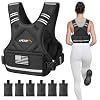 APEXUP Adjustable Weighted Vest, 4-10lb/12-18lb/20-32lb Vest with 6 Ironsand Weights and Large Pocket, Weight Vest for Men Women Strength Training, Running, Walking