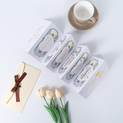 HOMANGA Wedding Money Card, Wedding Card for Cash Gifts, Weddings Money Holder, Wedding's Cards for Bride and Groom (Mr. & Mrs.)
