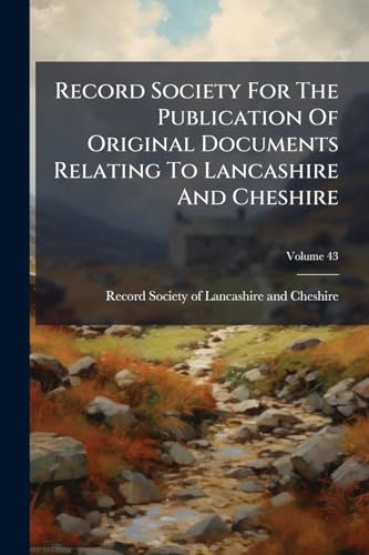 Record Society For The Publication Of Original Documents Relating To Lancashire And Cheshire; Volume 43