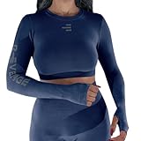 R-EVENGE Crop Top Q-Skin, T-shirt technique pour femme à manches longues pour toutes les ...