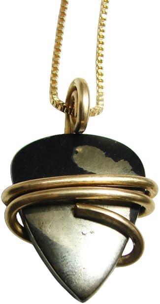 Healer's Gold Apache Gold Worry Stone Pendant Reiki Infused Pyrite Magnetite Chalcopyrite Arizona Alchemy #65