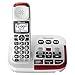 Panasonic Amplified Cordless Phone KX-TGM420W with Enhanced Noise Reduction and Digital Answering Machine - 1 Handset (White)