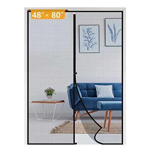 Yotache Magnetic Screen Door Fits Door Size 48 x 80, Screen Size 50' x 81' Door Screen Magnet for...
