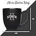 Rico Industries NCAA Iowa State Cyclones Main 15oz Laser Engraved Matte Black Ceramic Bistro Mug - For Hot or Cold Drinks