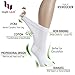 Hugh Ugoli Women's Cotton Diabetic Crew Socks, Wide, Thin, Loose Fit and Stretchy, Seamless Toe & Non-Binding Top, 4 Pairs, White, Shoe Size: 9-12