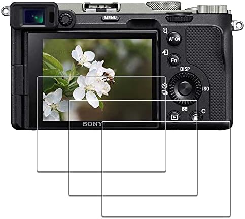 Screen Protector for Sony Alpha A7C A7S III 7C 7S III A7SIII A7SM3 [3+1 Pack]  iDaPro Tempered Glass Easy Installation